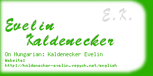 evelin kaldenecker business card